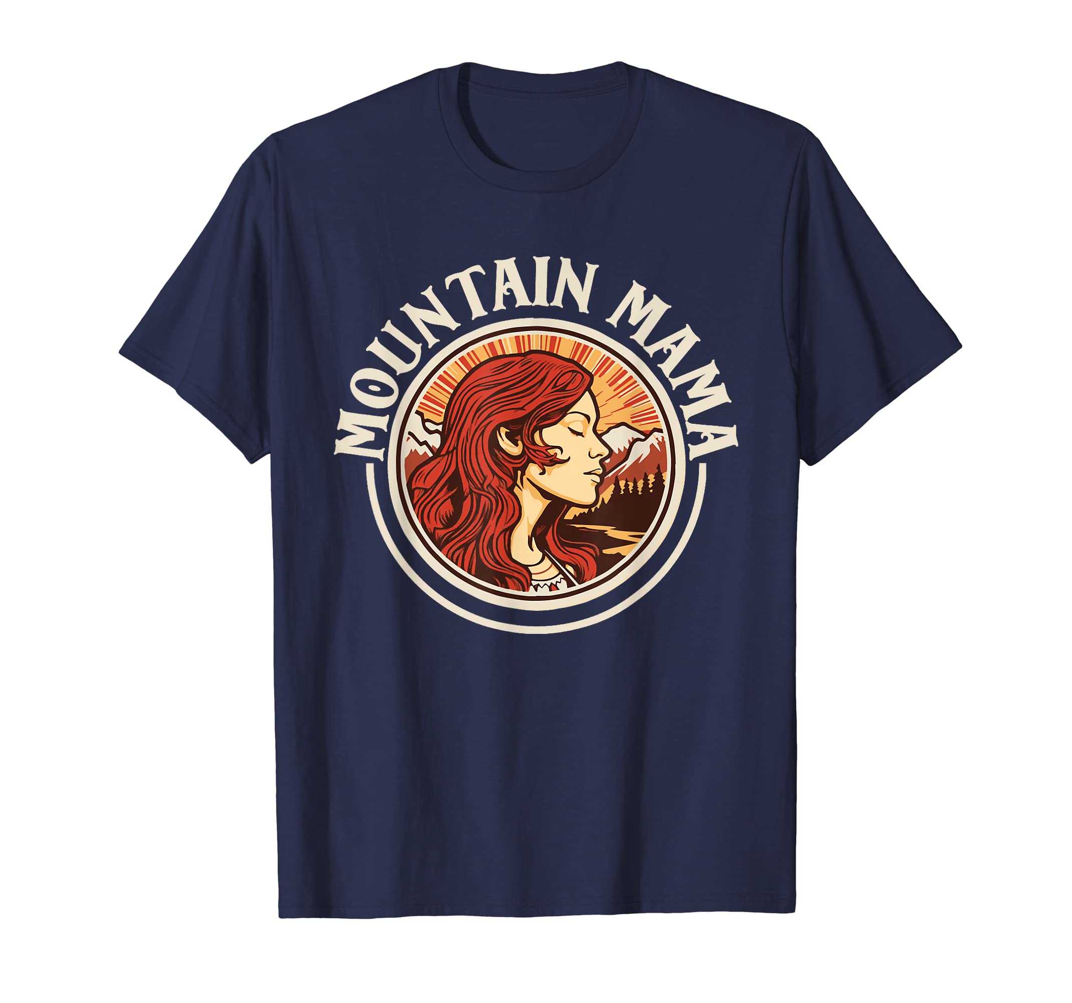 Groovy Mountain Mama Hippie 60S T-Shirt - Trendy Graphic Unisex - T-Shirt, Sweatshirt, Hoodie