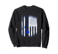 American Flag Fishing Distressed Sweatshirt - Custom Art Print Unisex - T-Shirt, Sweatshirt, Hoodie