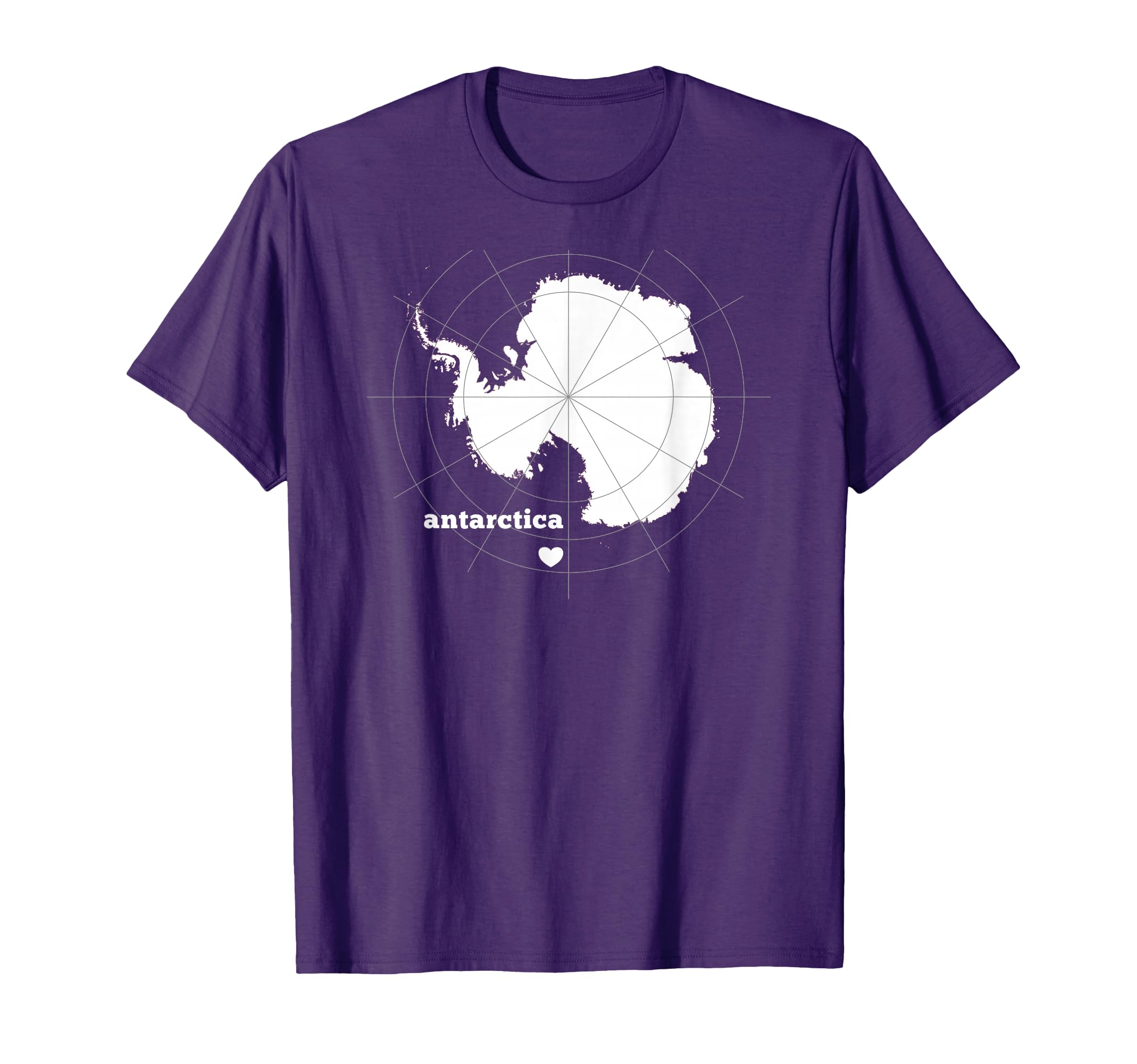 Antarctica Heart Latitude And T-Shirt - Fun Novelty Design for Adults - T-Shirt, Sweatshirt, Hoodie