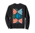 Fisher Aesthetic Fish Coral Boho Sweatshirt - Graphic Print for Adults - T-Shirt, Sweatshirt, Hoodie