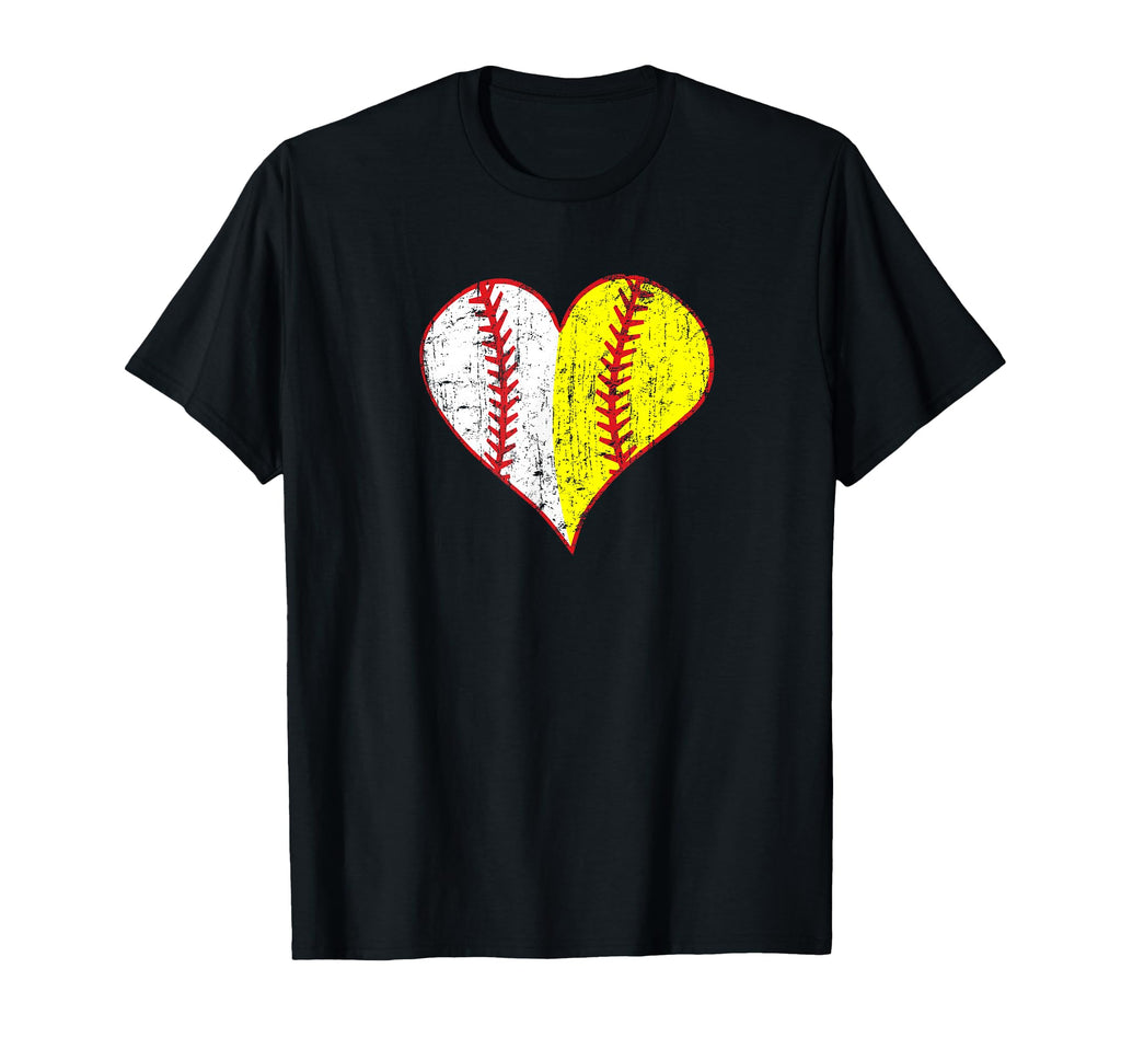 Love Baseball Fast Pitch Softball Heart T-Shirt - Streetwear Style Unisex - T-Shirt, Sweatshirt, Hoodie