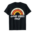 Good Vibes Only Mens Rainbow Womens T-Shirt - Minimalist Print for Adults - T-Shirt, Sweatshirt, Hoodie