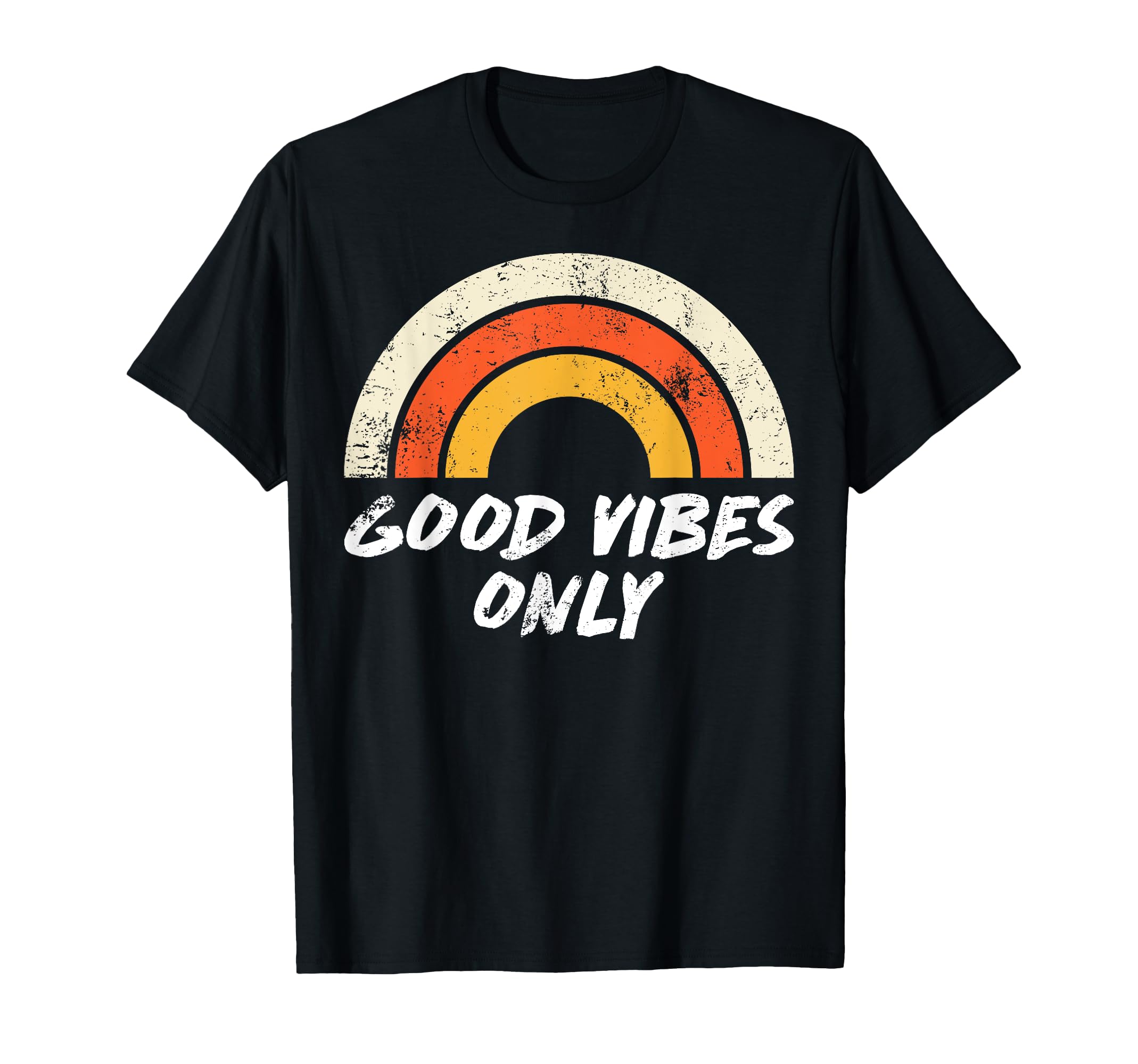 Good Vibes Only Mens Rainbow Womens T-Shirt - Minimalist Print for Adults - T-Shirt, Sweatshirt, Hoodie