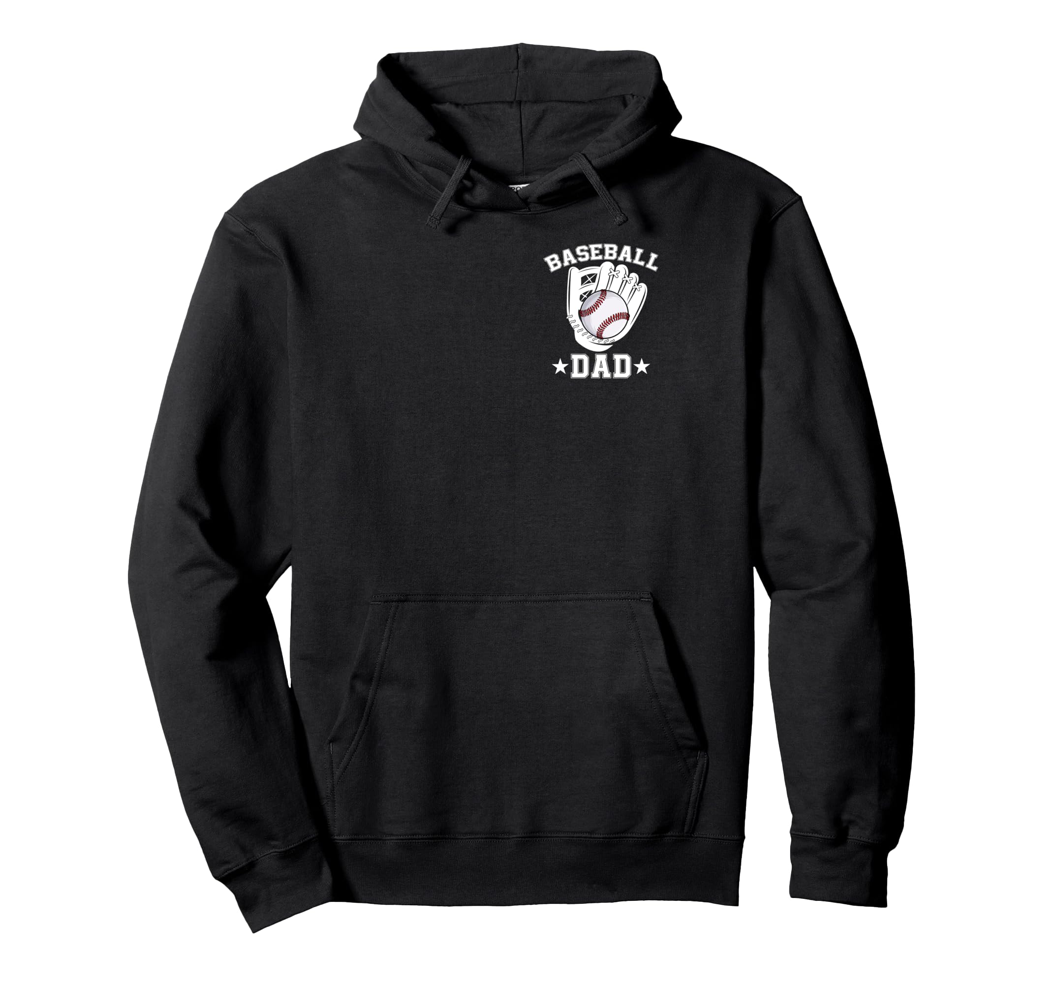 Baseball Dad Daddy Father Happy Hoodie - Custom Art Print for Adults - T-Shirt, Sweatshirt, Hoodie