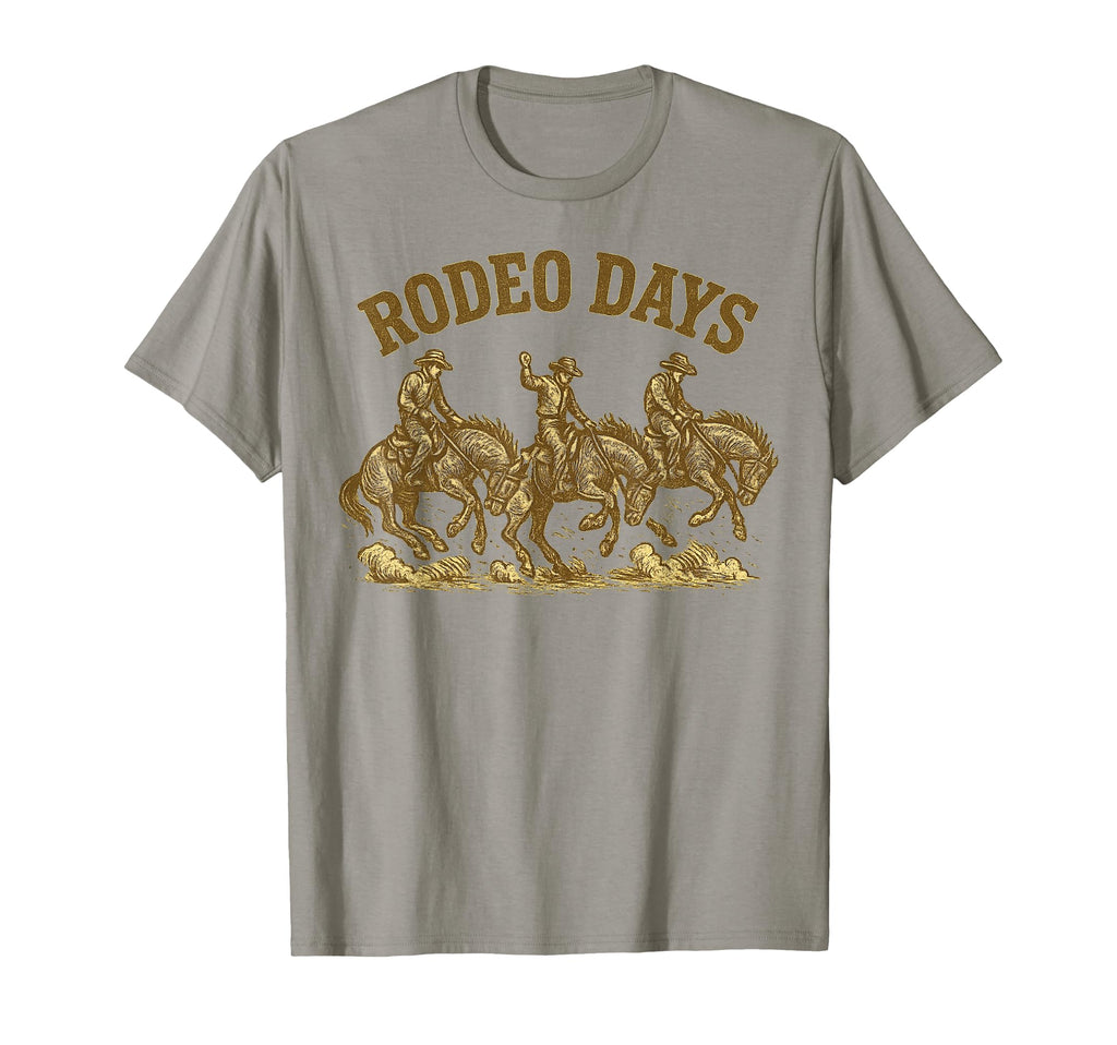 Rodeo Days Cowboys Riding Western Art T-Shirt - Graphic Print Unisex - T-Shirt, Sweatshirt, Hoodie