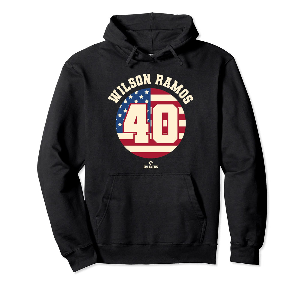 Wilson Ramos American Flag Cleveland Hoodie - Custom Art Print Unisex - T-Shirt, Sweatshirt, Hoodie