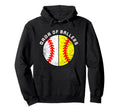 Dada Ballers Funny Baseball Softball Hoodie - Minimalist Print Men Women - T-Shirt, Sweatshirt, Hoodie