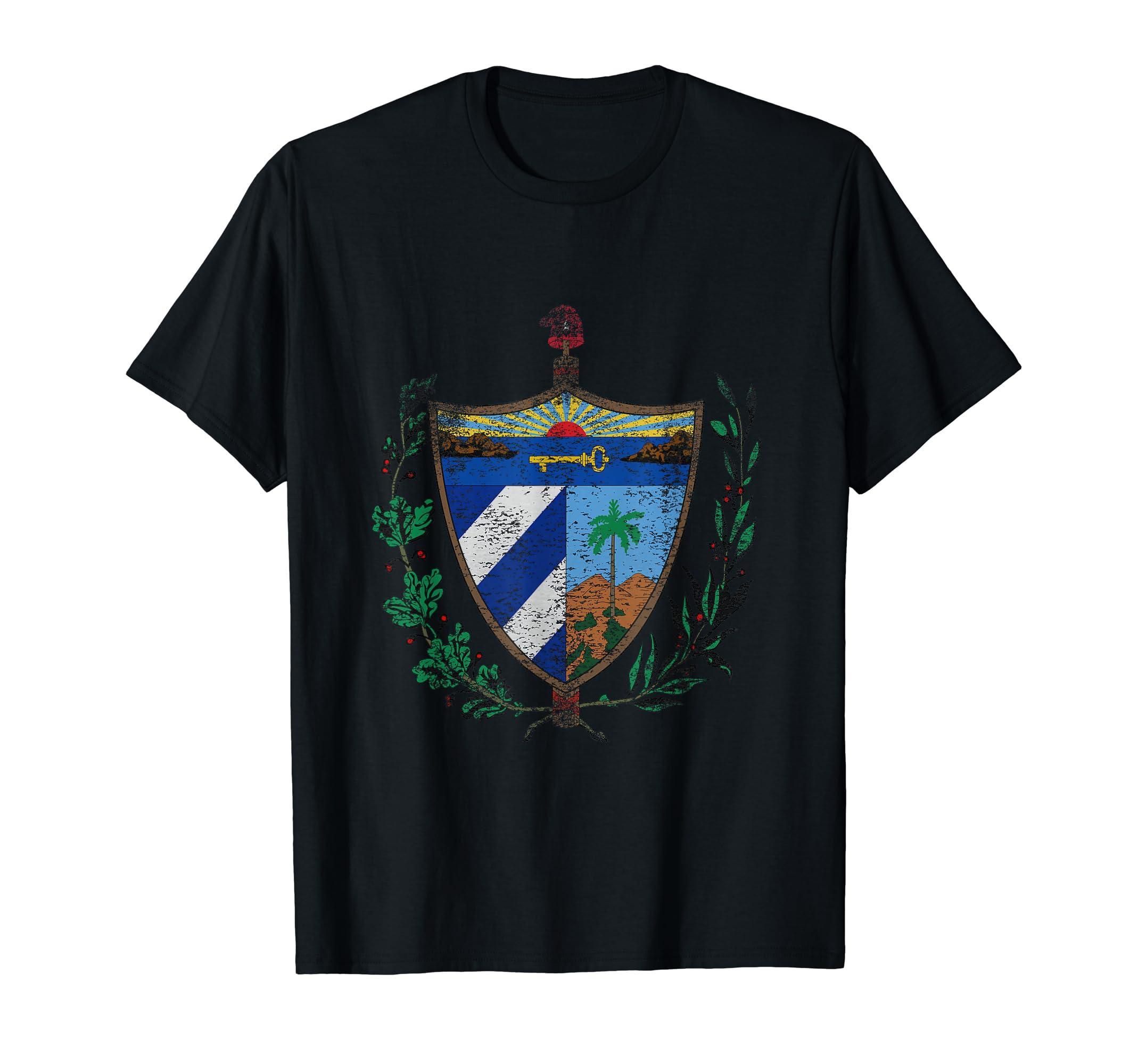 Cuban Coat Arms Cuba Symbol T-Shirt - Minimalist Print for Adults - T-Shirt, Sweatshirt, Hoodie