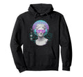 Vaporwave Fan Headphone Statue Hoodie - Aesthetic Graphic for Adults - T-Shirt, Sweatshirt, Hoodie
