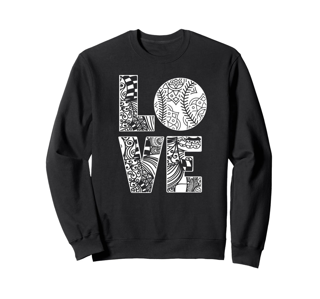 Baseball Softball Baseball Mom Love Sweatshirt - Unique Graphic Men Women - T-Shirt, Sweatshirt, Hoodie
