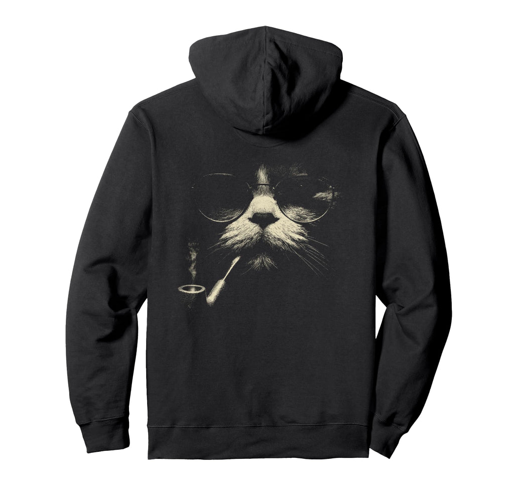Tabby Cat Smoking Cigarette Grunge Meme Hoodie - Novelty Apparel Unisex - T-Shirt, Sweatshirt, Hoodie