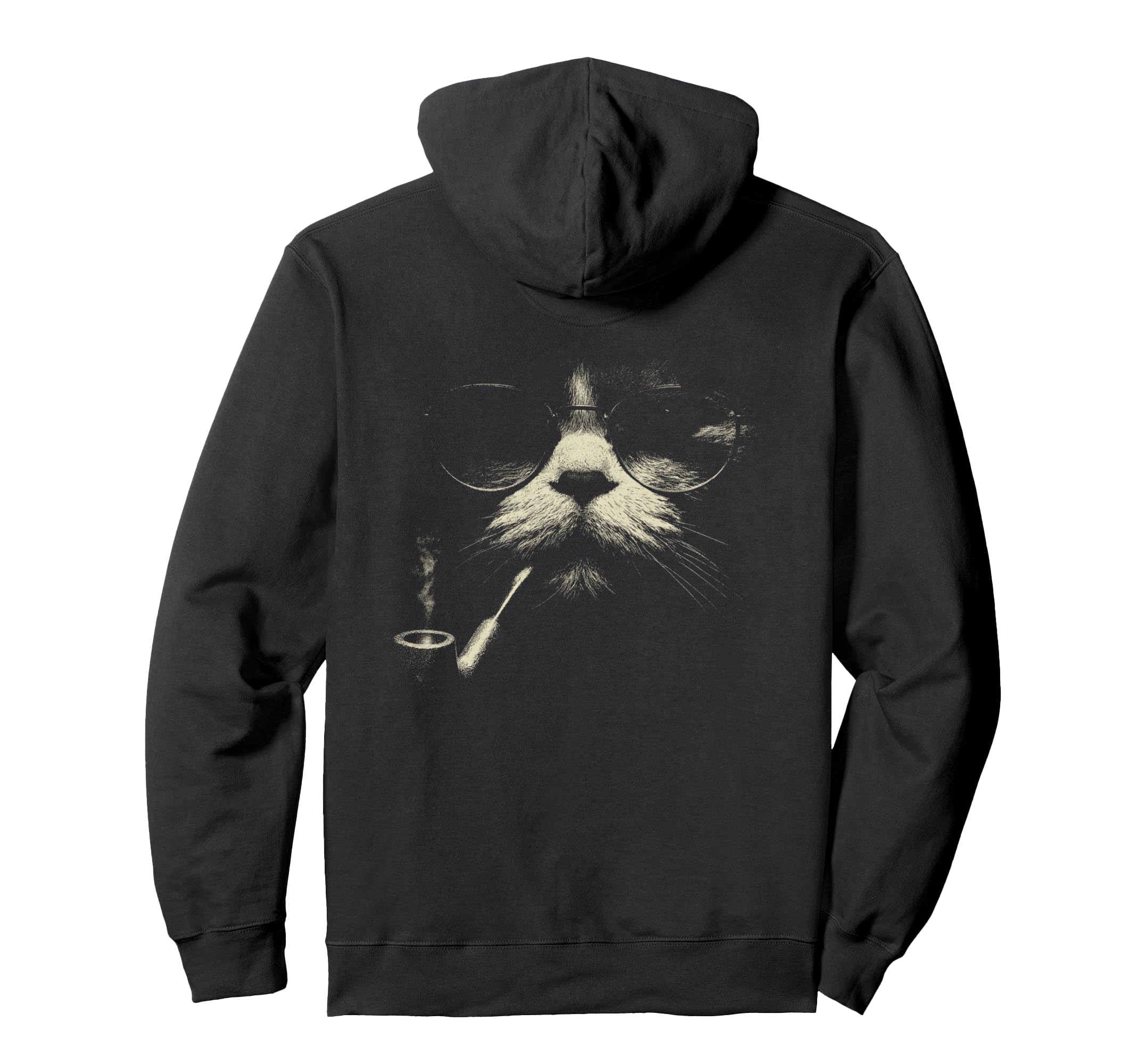 Tabby Cat Smoking Cigarette Grunge Meme Hoodie - Novelty Apparel Unisex - T-Shirt, Sweatshirt, Hoodie