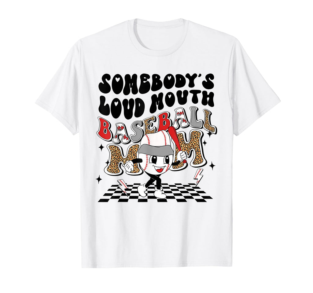 Baseball Mom Leopard Sports T-Shirt - Unique Graphic for Adults - T-Shirt, Sweatshirt, Hoodie