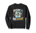 Raising Dirt Magnet Baseball Mom Sweatshirt - Trendy Graphic for Adults - T-Shirt, Sweatshirt, Hoodie