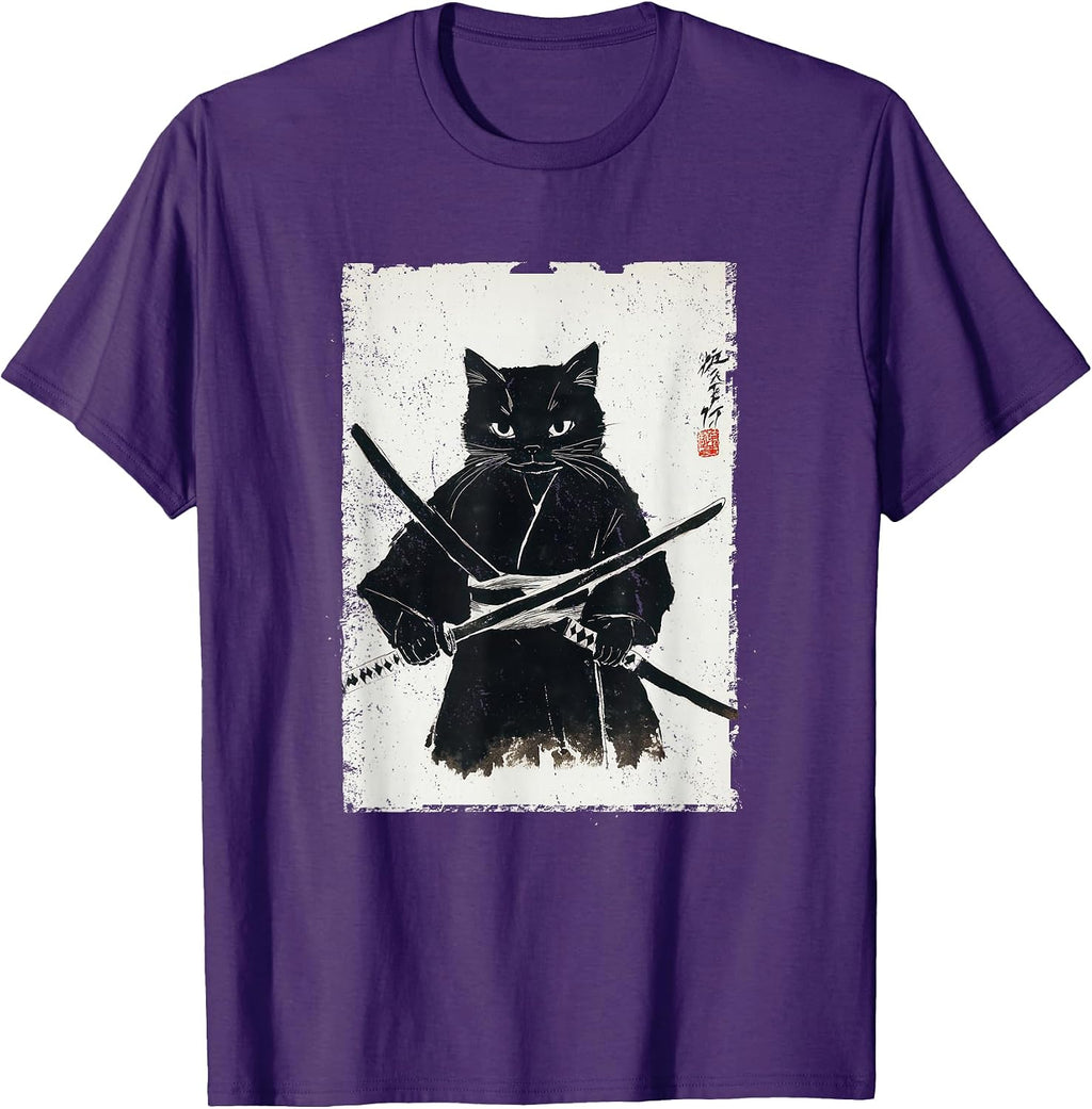 The Samurai Cat merch - Adult & Kids T-Shirts, Sweatshirts & Hoodies apparel design preview 1