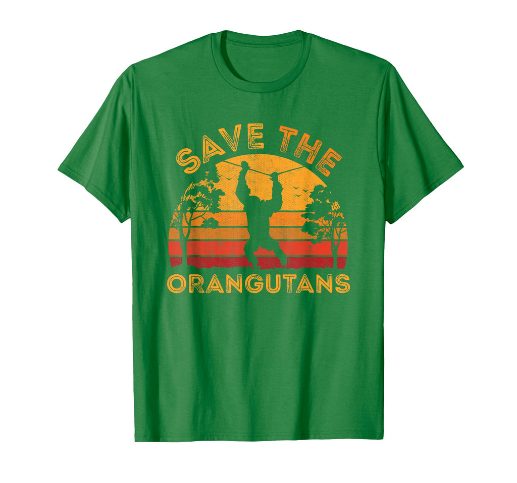 Save Orangutans Color Distressed Gift T-Shirt - Novelty Apparel Unisex - T-Shirt, Sweatshirt, Hoodie