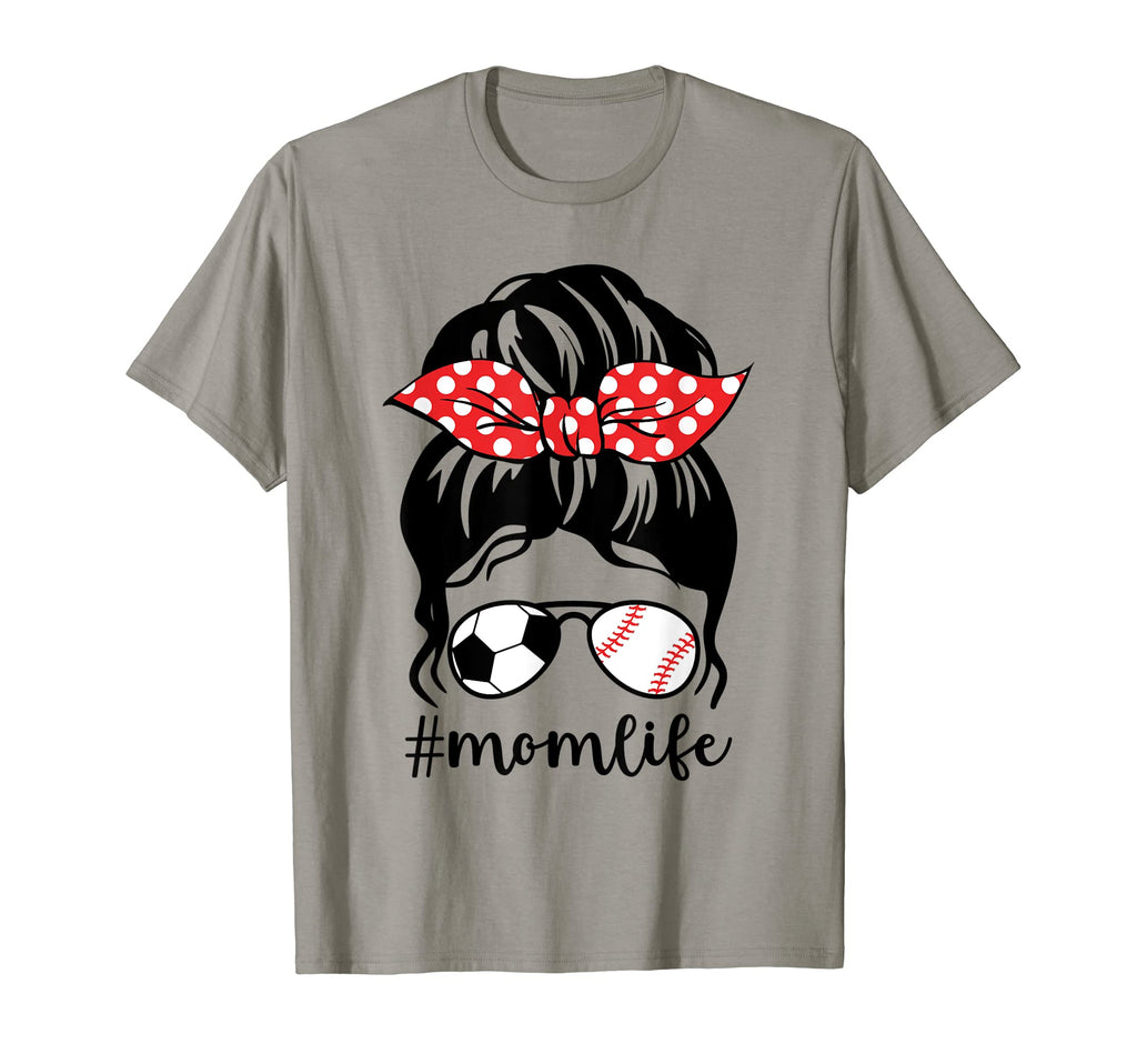 Classy Mom Life Baseball Messy Bun T-Shirt - Novelty Apparel for Adults - T-Shirt, Sweatshirt, Hoodie