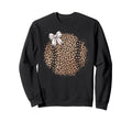 Baseball Mom Leopard Coquette Sweatshirt - Aesthetic Graphic for Adults - T-Shirt, Sweatshirt, Hoodie