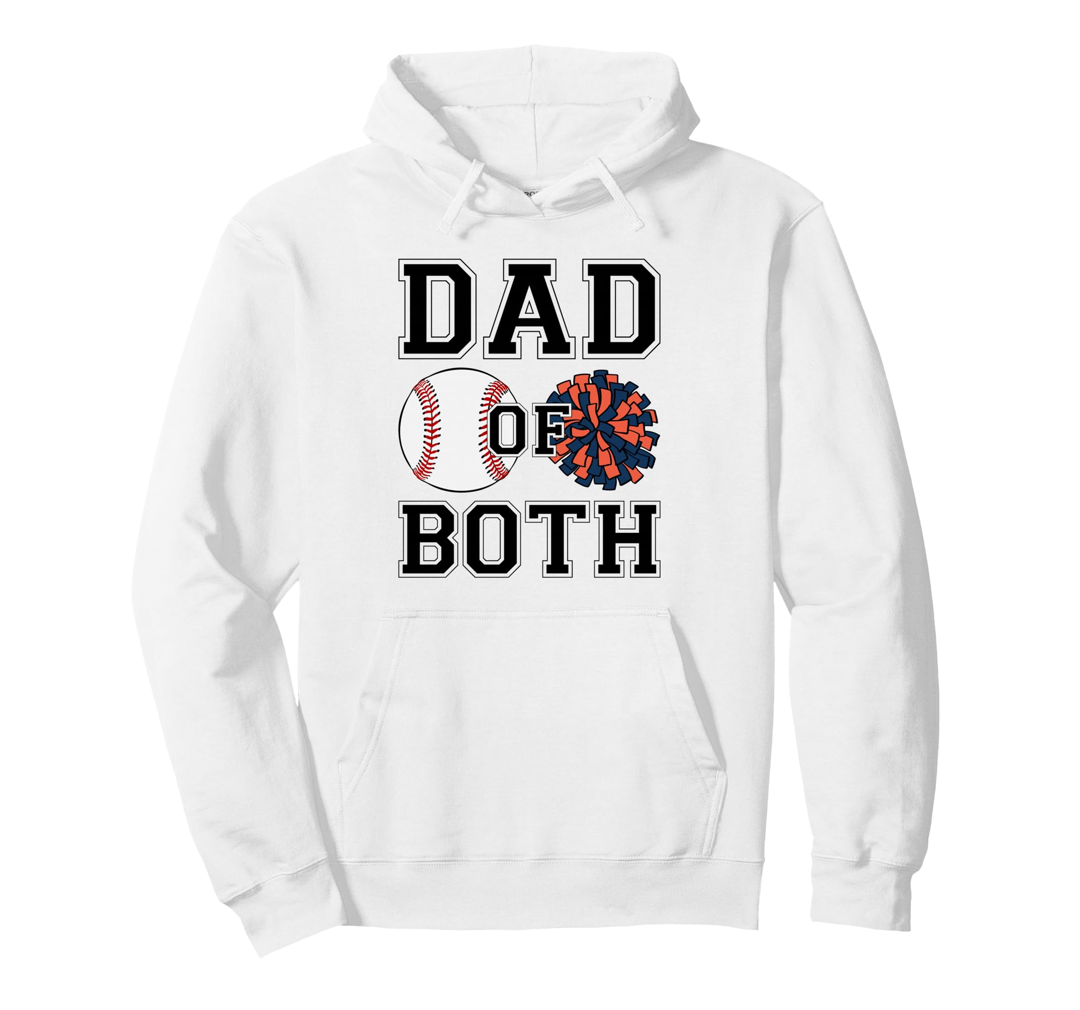 Baseball Cheer Dad Both Sports Love Hoodie - Novelty Apparel Men Women - T-Shirt, Sweatshirt, Hoodie