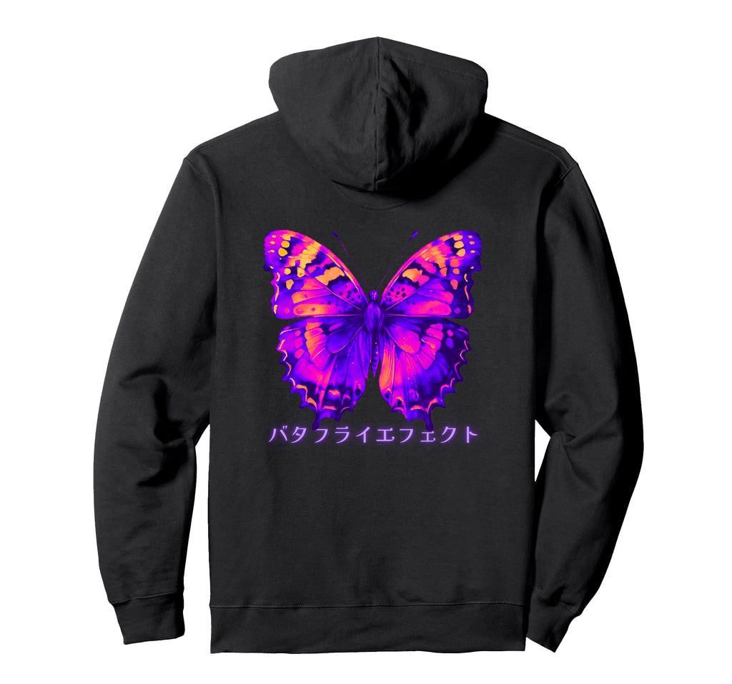 Backprint Aesthetic Butterfly Hoodie - Casual Everyday Wear for Adults - T-Shirt, Sweatshirt, Hoodie