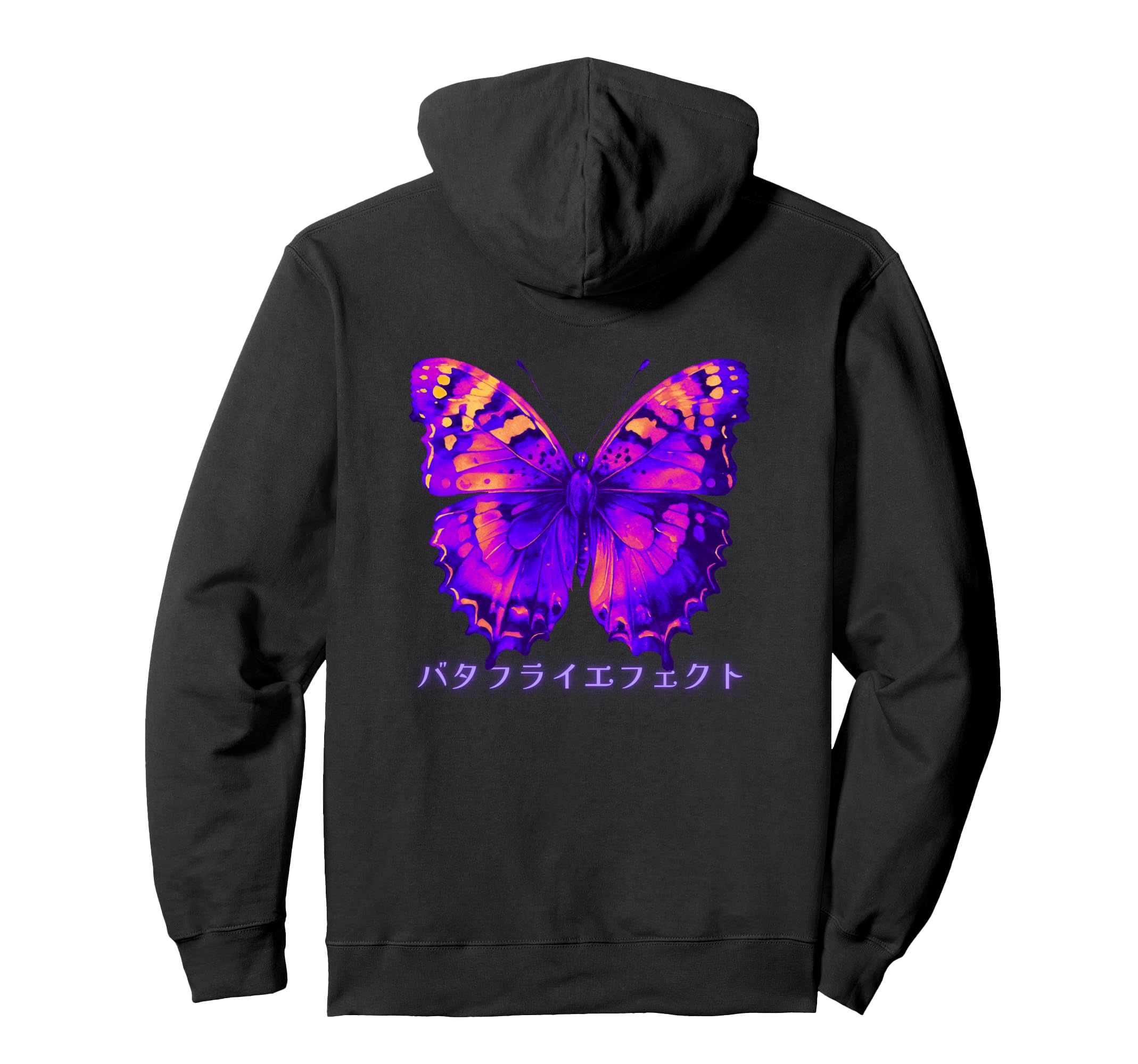 Backprint Aesthetic Butterfly Hoodie - Casual Everyday Wear for Adults - T-Shirt, Sweatshirt, Hoodie
