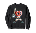 Valentines Day Heart Baseball Team Sweatshirt - Trendy Graphic for Adults - T-Shirt, Sweatshirt, Hoodie