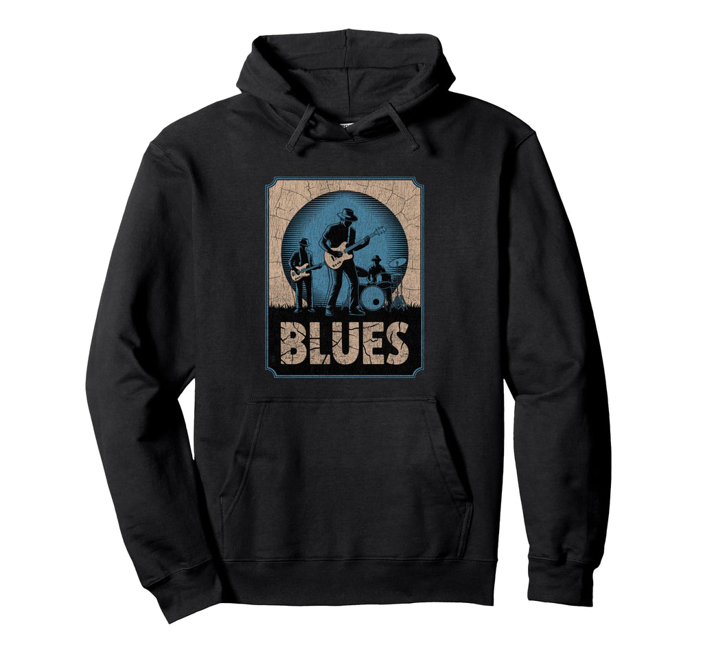 Electric Guitar Blues Band Music Hoodie - Graphic Print Men Women - T-Shirt, Sweatshirt, Hoodie