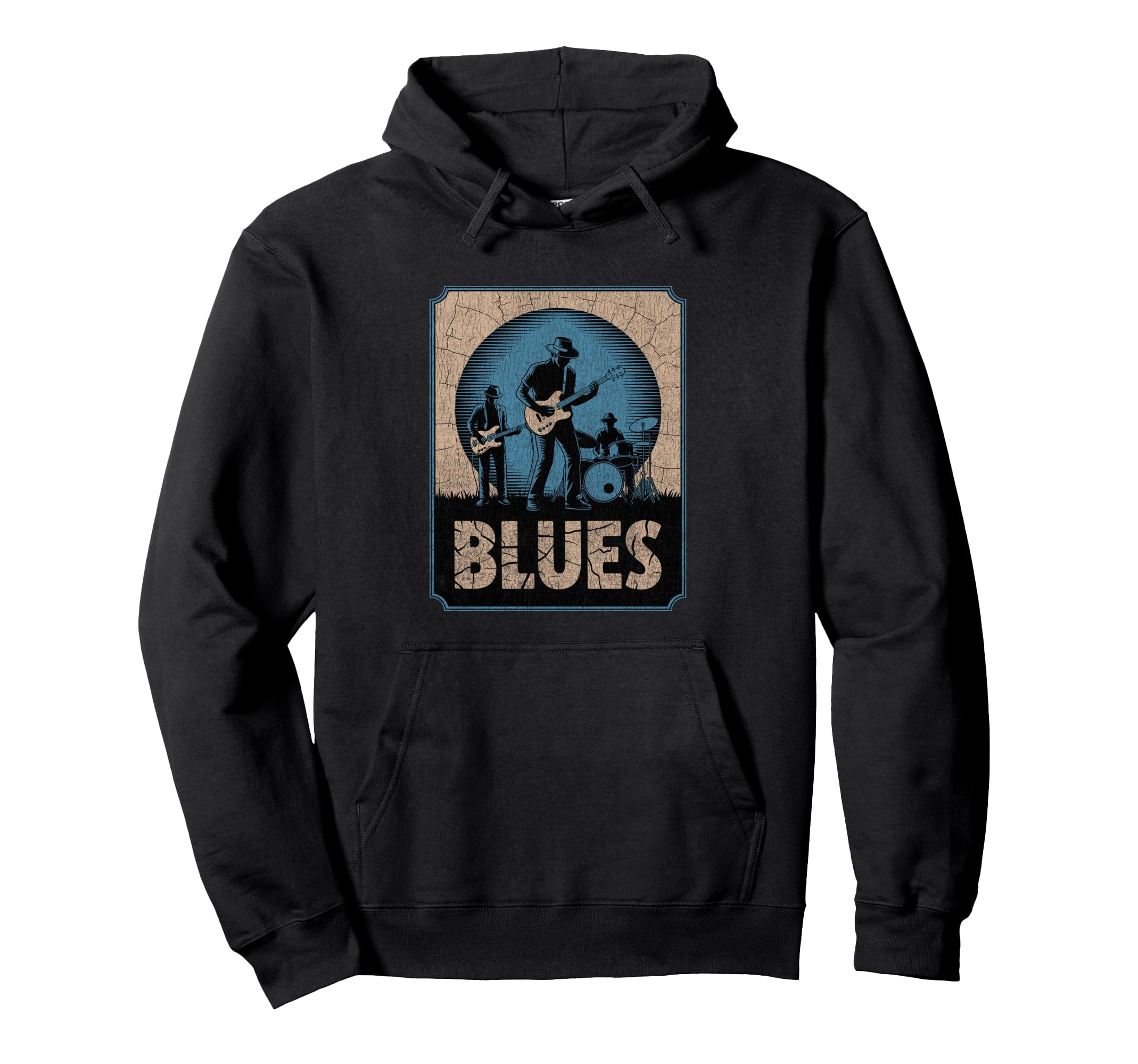 Electric Guitar Blues Band Music Hoodie - Graphic Print Men Women - T-Shirt, Sweatshirt, Hoodie