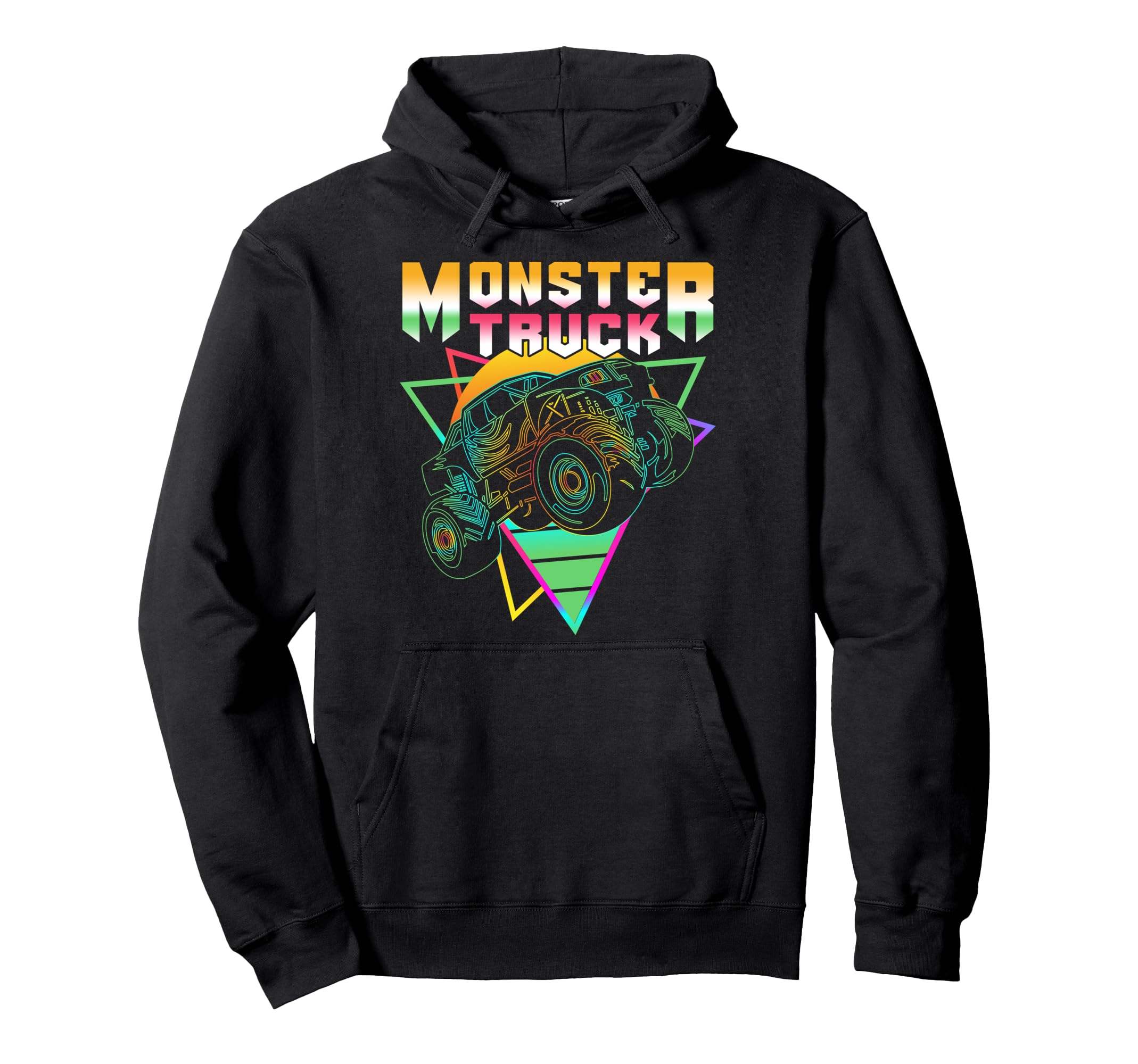 Vaporwave Aesthetic Monster Truck Hoodie - Casual Everyday Wear Unisex - T-Shirt, Sweatshirt, Hoodie