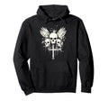 Skull Cross Goth Gothic Emo Alt Hoodie - Casual Everyday Wear for Adults - T-Shirt, Sweatshirt, Hoodie