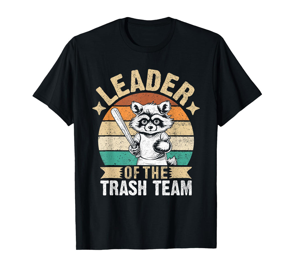 Leader Trash Team Raccoon Baseball Hoodie - Minimalist Print Unisex - T-Shirt, Sweatshirt, Hoodie