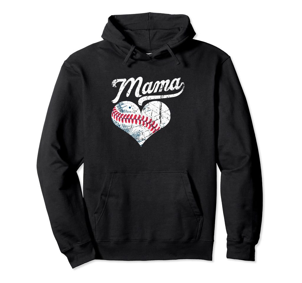 Baseball Mama Funny Sport Hoodie - Minimalist Print for Adults - T-Shirt, Sweatshirt, Hoodie