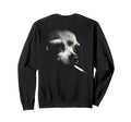 Chihuahua Smoking Cigarette Grunge Sweatshirt - Graphic Print Men Women - T-Shirt, Sweatshirt, Hoodie
