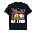 Leopard Busy Raising Ballers Softball T-Shirt - Minimalist Print Men Women - T-Shirt, Sweatshirt, Hoodie