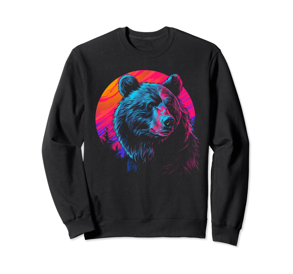 Bear Vaporwave Aesthetic Synthwave Sweatshirt - Aesthetic Graphic Unisex - T-Shirt, Sweatshirt, Hoodie