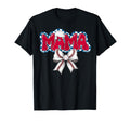 Baseball Coquette Bow Baseball Mom Mama T-Shirt - Graphic Print for Adults - T-Shirt, Sweatshirt, Hoodie