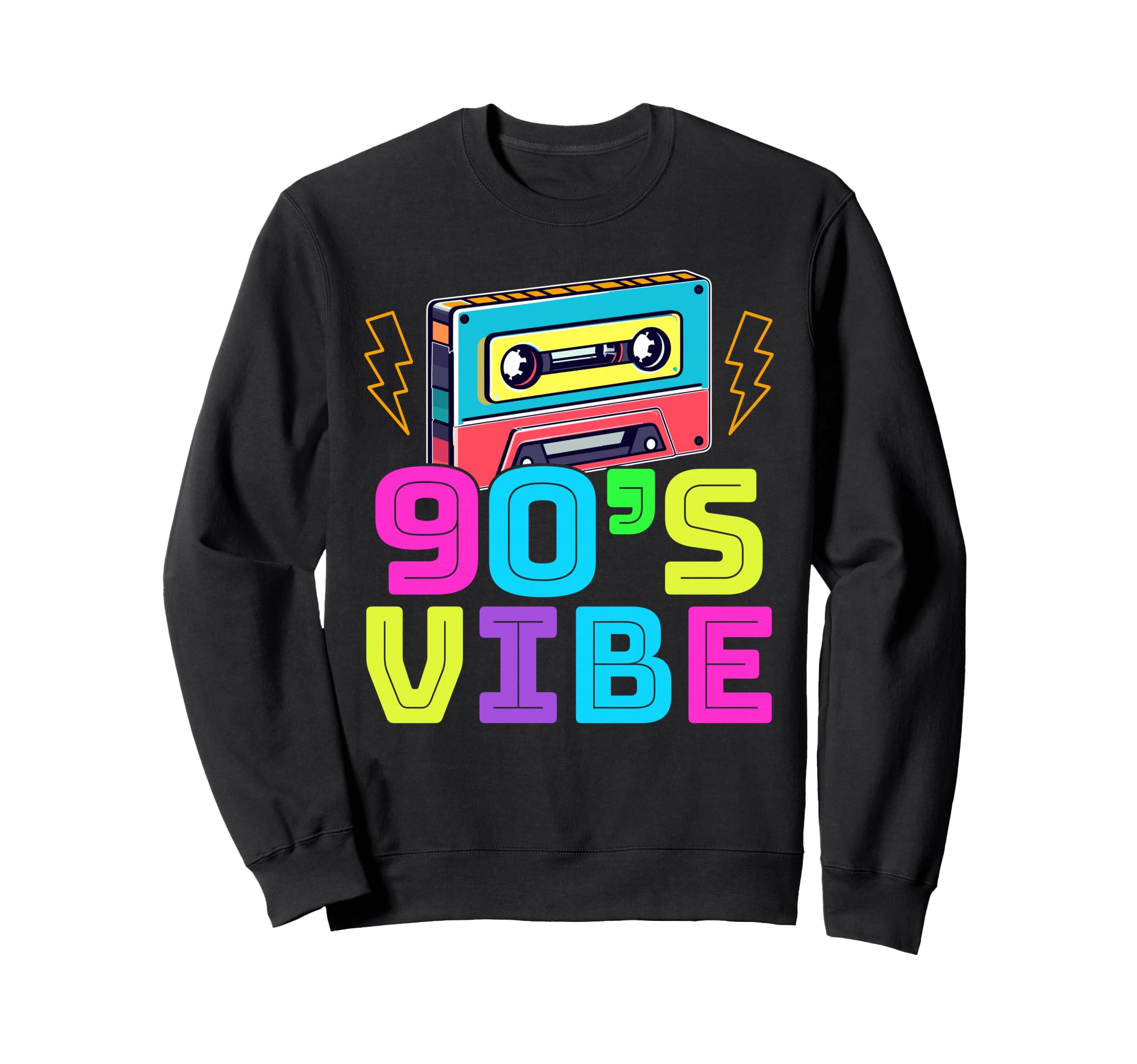 90S Vibe Cassette Tape 1990S Sweatshirt - Fun Novelty Design Men Women - T-Shirt, Sweatshirt, Hoodie