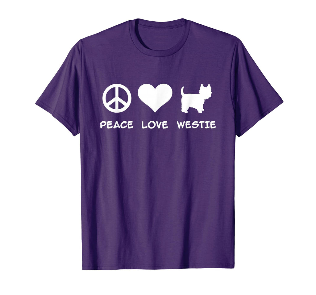 Peace Love Westie T-Shirt - Custom Art Print Men Women - T-Shirt, Sweatshirt, Hoodie