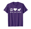 Peace Love Westie T-Shirt - Custom Art Print Men Women - T-Shirt, Sweatshirt, Hoodie