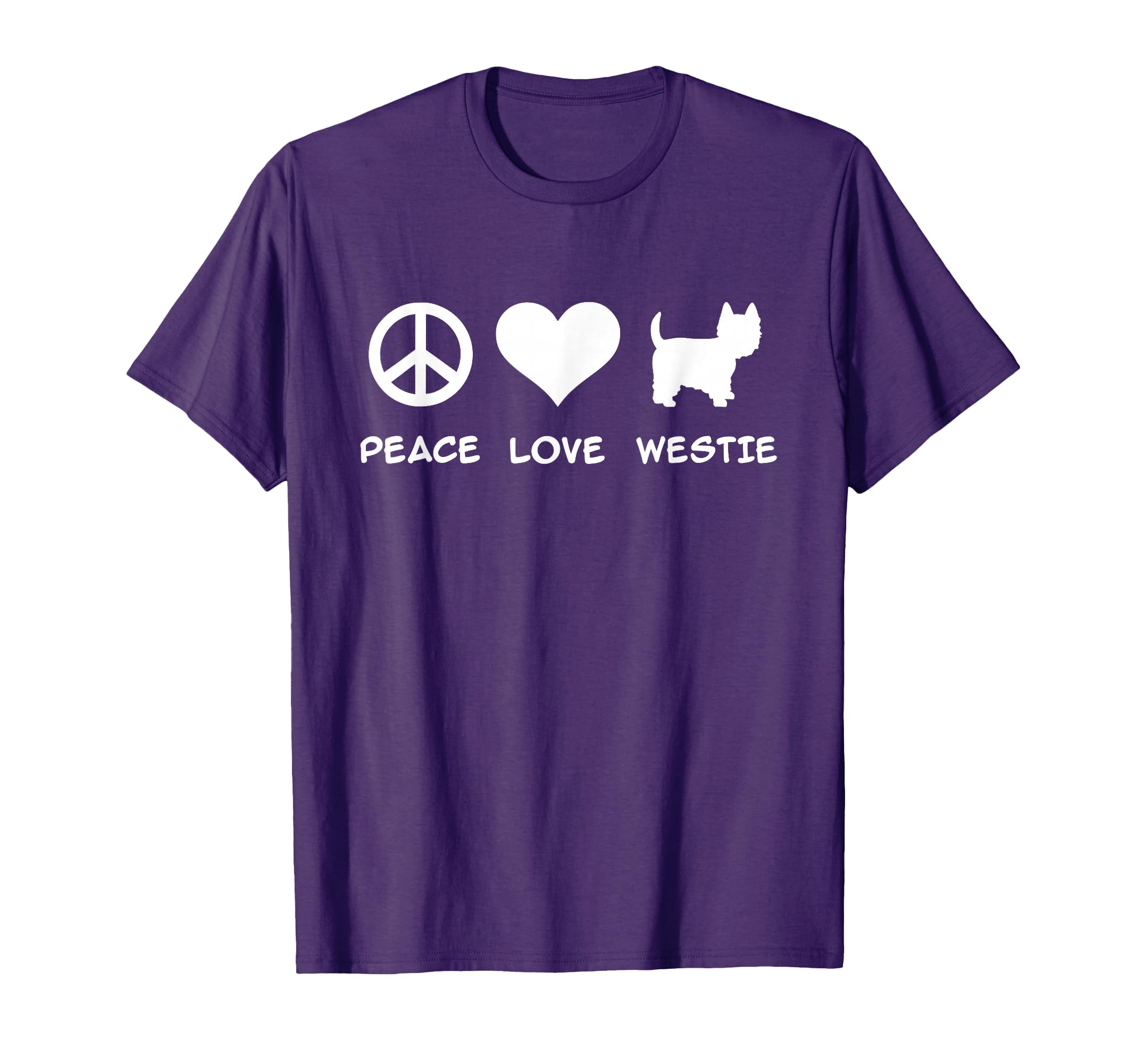 Peace Love Westie T-Shirt - Custom Art Print Men Women - T-Shirt, Sweatshirt, Hoodie