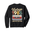 Born 1986 Cassette Tape 40Th Sweatshirt - Fun Novelty Design for Adults - T-Shirt, Sweatshirt, Hoodie
