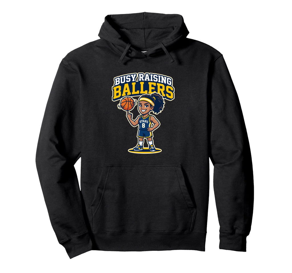 Busy Raising Ballers Basketball Mom Hoodie - Trendy Graphic Unisex - T-Shirt, Sweatshirt, Hoodie