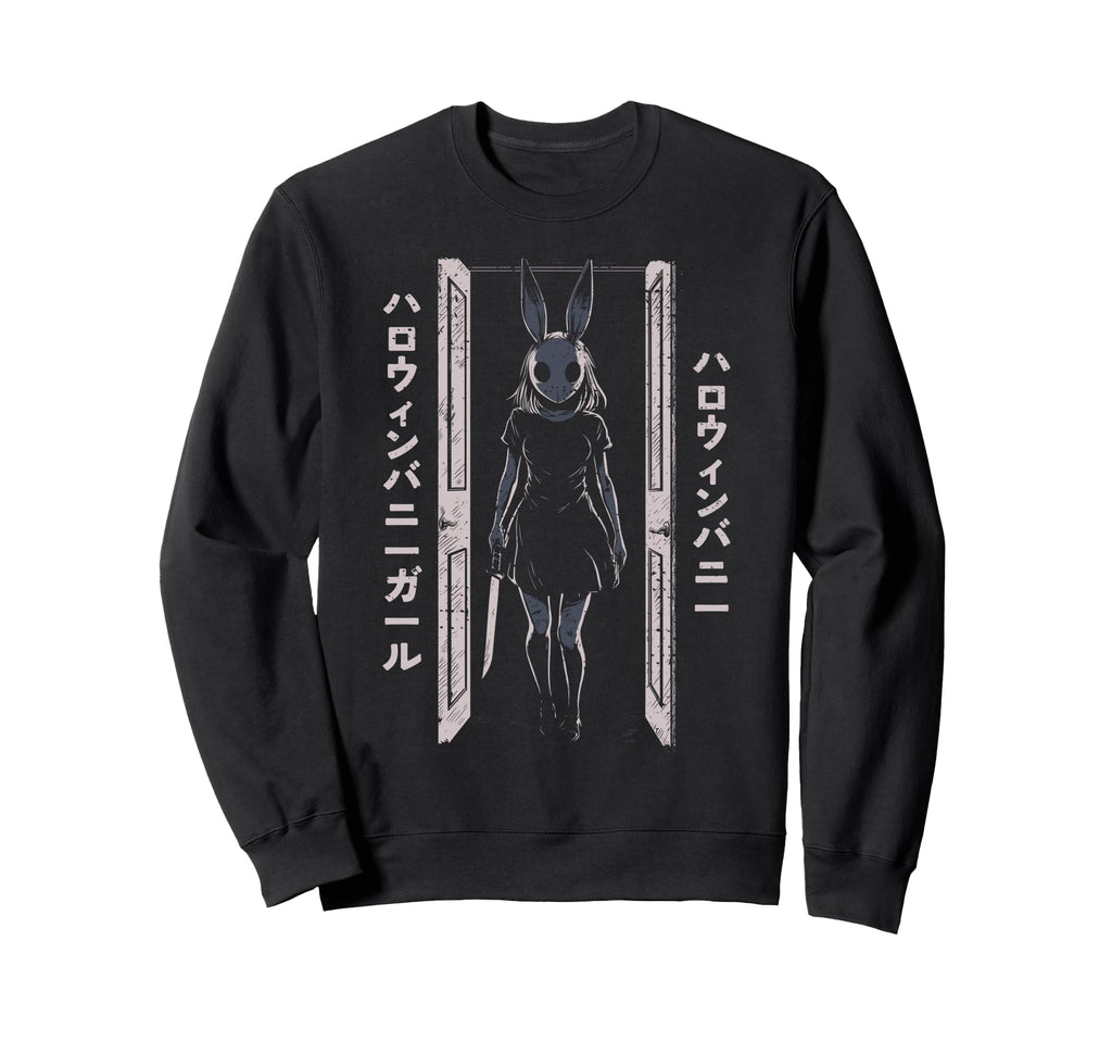 Anime Horror Bunny Aesthetic Soft Sweatshirt - Aesthetic Graphic Men Women - T-Shirt, Sweatshirt, Hoodie