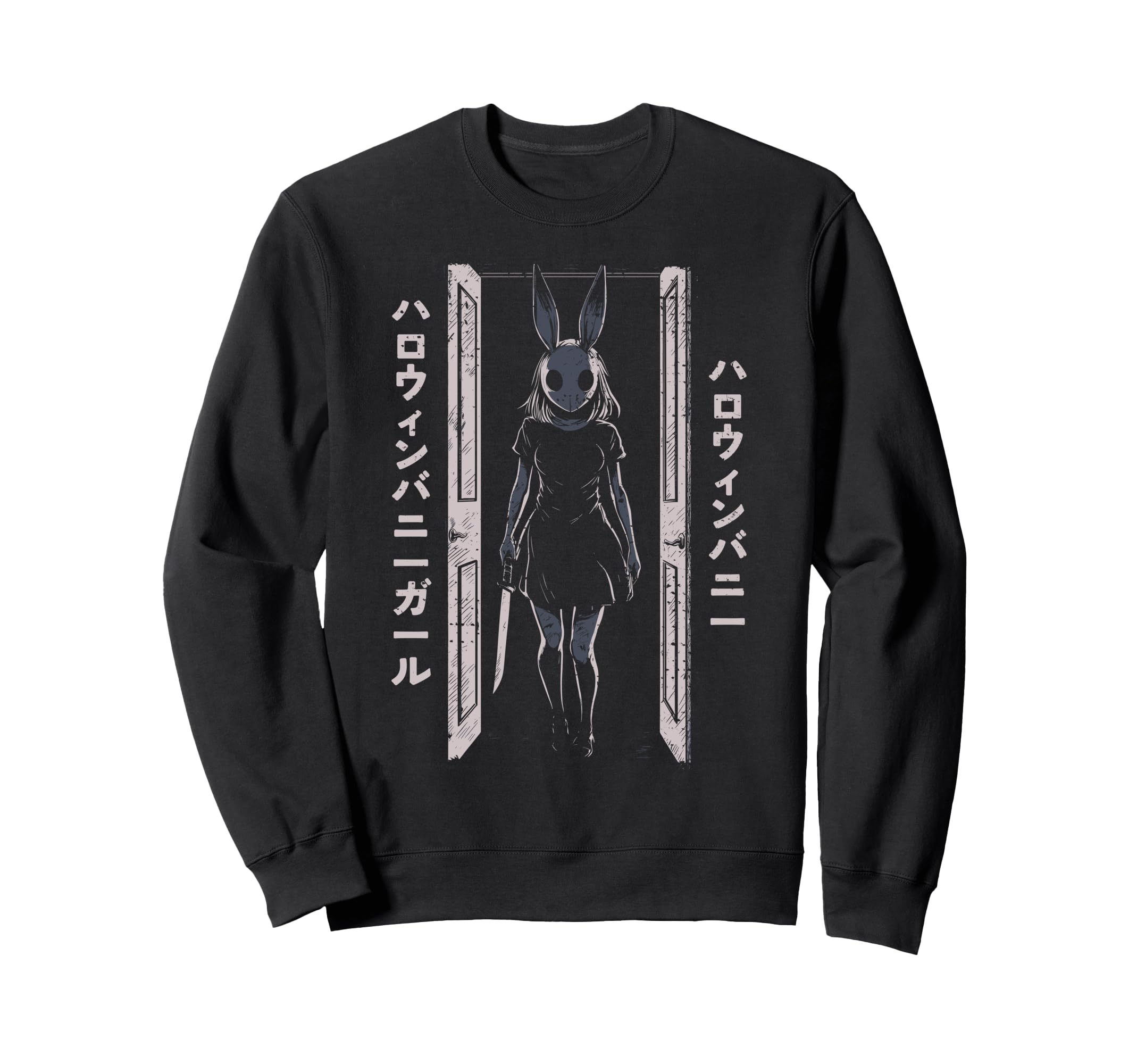 Anime Horror Bunny Aesthetic Soft Sweatshirt - Aesthetic Graphic Men Women - T-Shirt, Sweatshirt, Hoodie