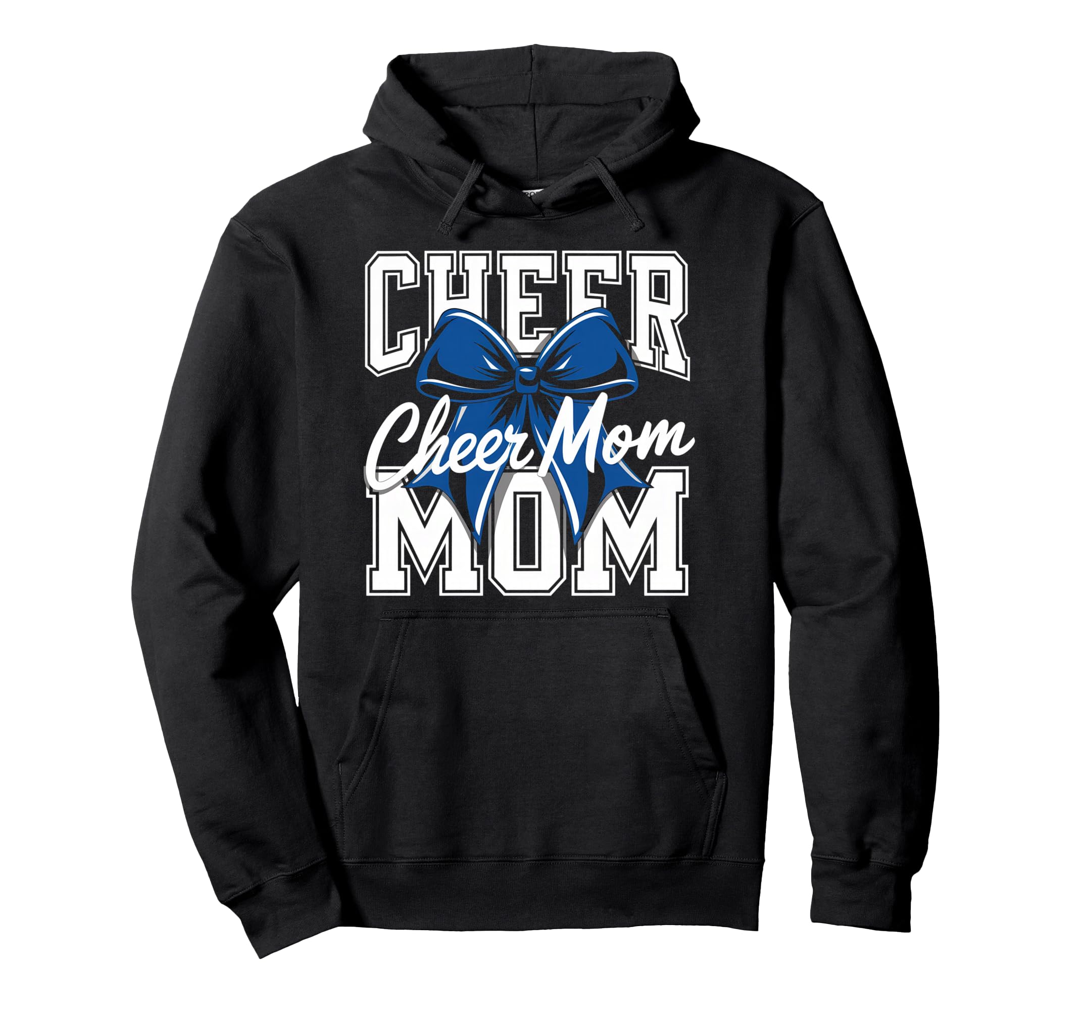 Cheer Mom Mother Bow Cheerleader Game Hoodie - Graphic Print for Adults - T-Shirt, Sweatshirt, Hoodie