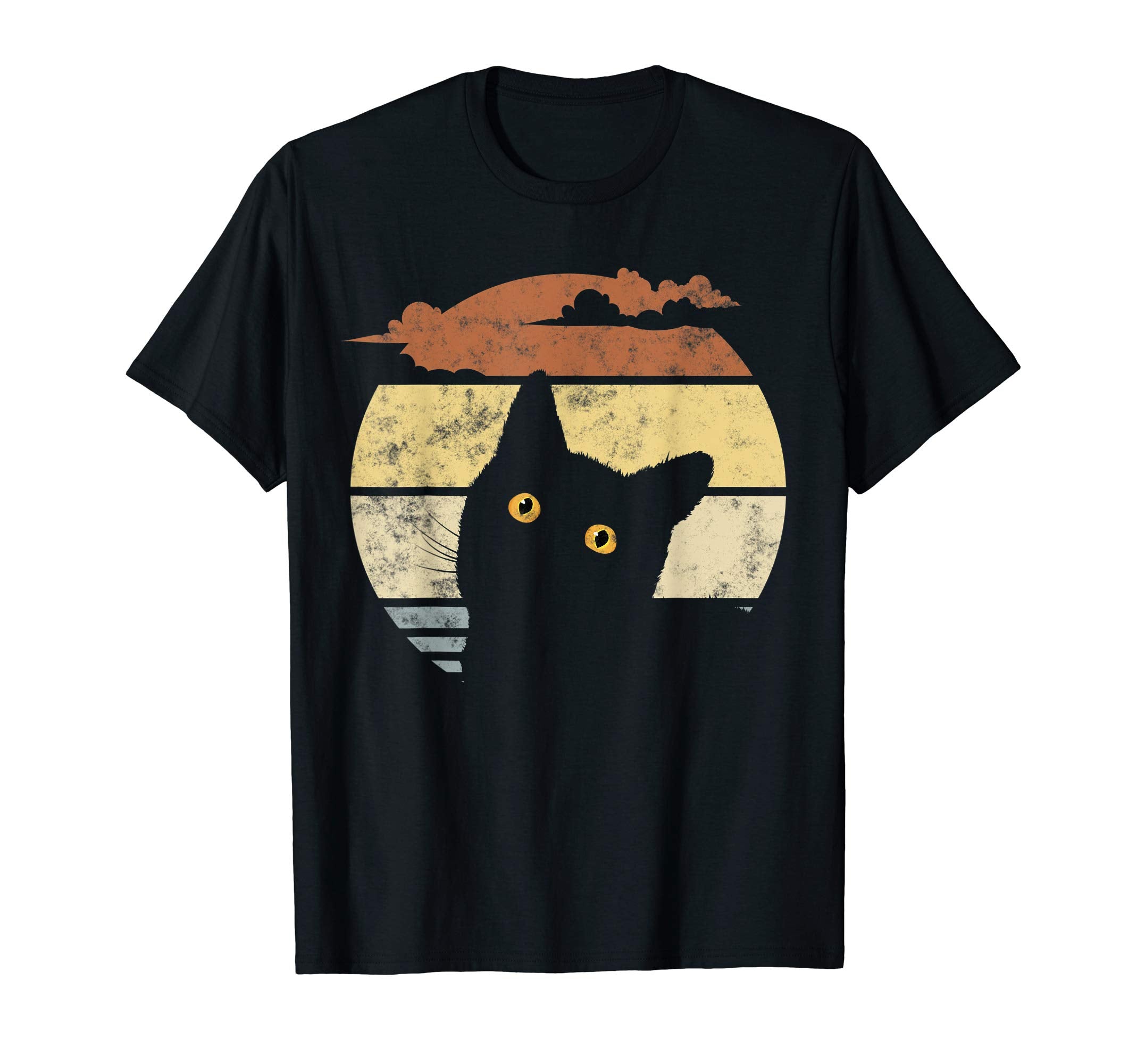 Eighties Cat Kitten Lover Distressed T-Shirt - Custom Art Print for Adults - T-Shirt, Sweatshirt, Hoodie