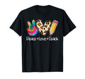 Tie Dye Hippie Peace Love Teach T-Shirt - Casual Everyday Wear Men Women - T-Shirt, Sweatshirt, Hoodie