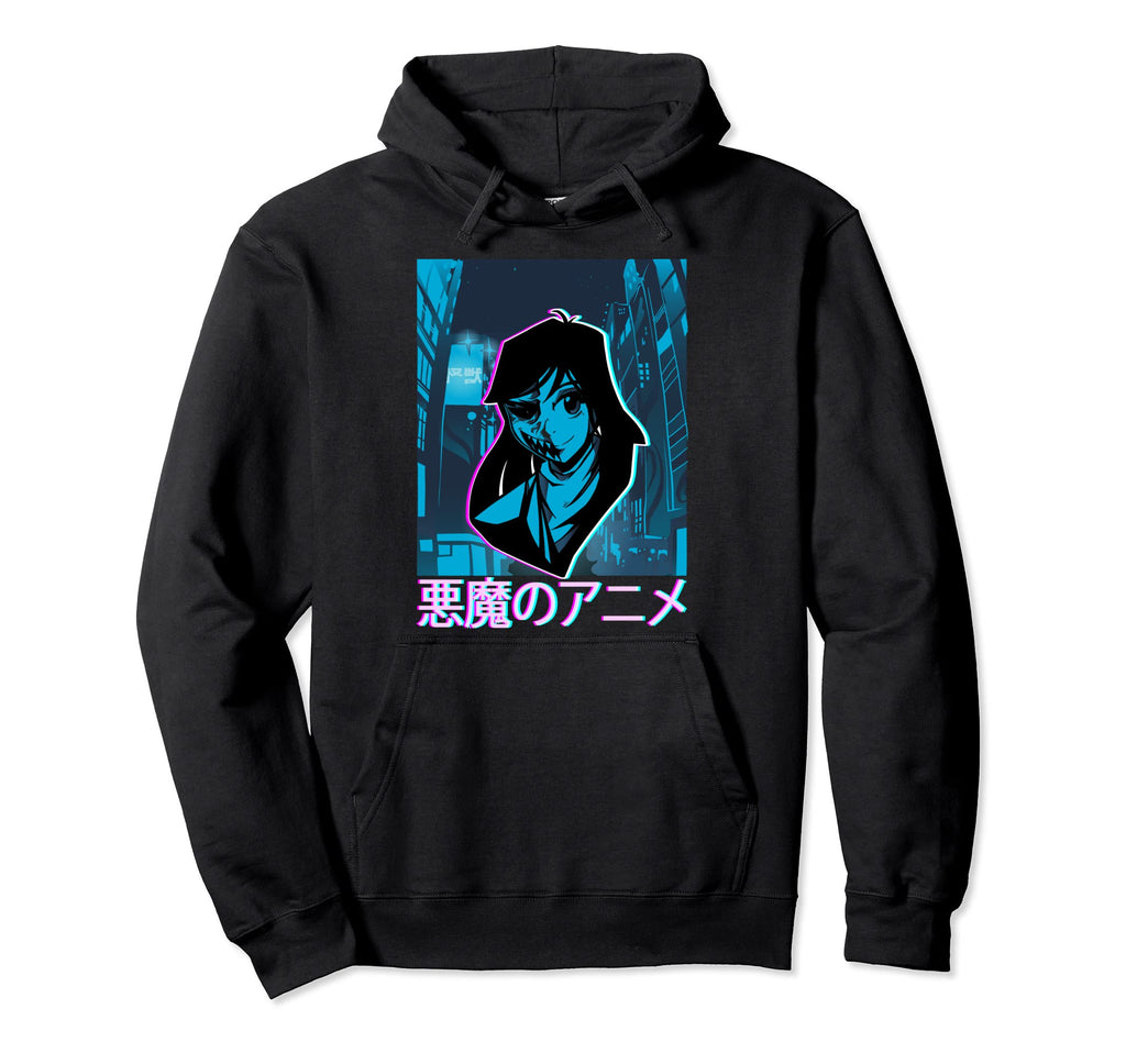 Pastel Goth Manga Vaporwave Scary Anime Hoodie - Novelty Apparel for Adults - T-Shirt, Sweatshirt, Hoodie