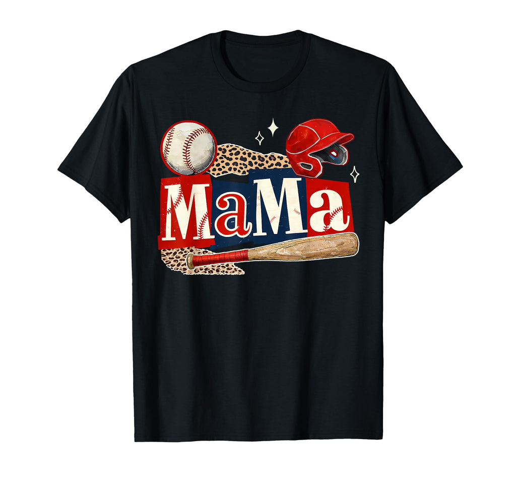 Baseball Mama Leopard Game Day Baseball T-Shirt - Aesthetic Graphic Unisex - T-Shirt, Sweatshirt, Hoodie
