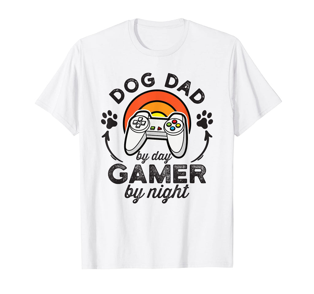 Dog Dad Day Gamer Night T-Shirt - Aesthetic Graphic Men Women - T-Shirt, Sweatshirt, Hoodie